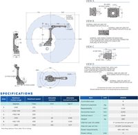 Bras robotisé de soudage industriel YASKAWA AR2010 à 6 axes, manipulateur, charge utile de 12 kg, portée de 2010, système d'alimentation en fil et source de soudage