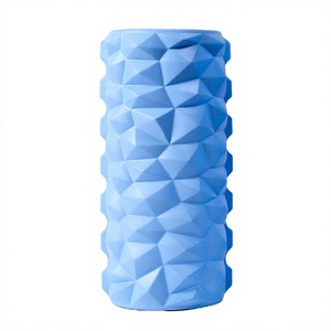 Rouleau en mousse EVA PP REVONS 2-en-1 à fermeté moyenne pour soulager les douleurs dorsales, le yoga, le Pilates, la récupération musculaire et le massage des tissus profonds (Bleu) - Product Image 4