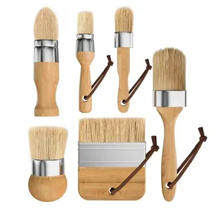 Professional Paint Brushes Professional Chalk Wax Paint DIY Painting Waxing Tool Smooth Natural Bristles Brush