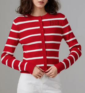 Produttore di maglieria con Logo personalizzato <span class=keywords><strong>Cardigan</strong></span> Casual con scollo a V per <span class=keywords><strong>donna</strong></span> maglione lavorato a maglia <span class=keywords><strong>Cardigan</strong></span> Girl - Product Image 2