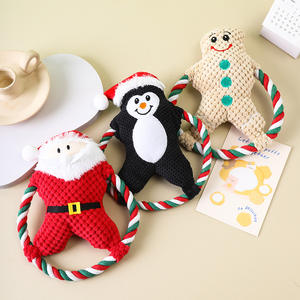 Mainan mewah Natal desain kartun anjing ventilasi energi melengking mainan kunyah anjing - Product Image 2