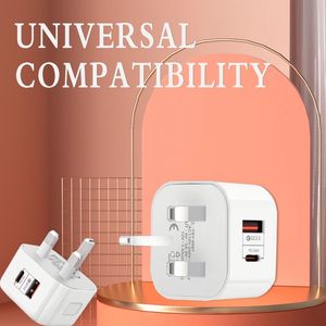 PD 20W Quick Charge White <b>Usb</b> <b>Plug</b> 3 Pin Fast Charging Uk <b>Plug</b> Charger Type C <b>Plug</b> Ios Charger for ALL Phones - Product Image 6