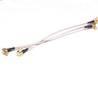 Câble coaxial IoT 50 ohms RG316 assemblage de câble mâle MCX vers MCX à 90 degrés