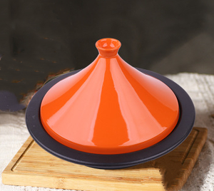 Tajine marocaine cocotte autocuiseur marmite émaillée en fonte avec couvercle en céramique marmites à soupe <span class=keywords><strong>et</strong></span> marmites - Product Image 5