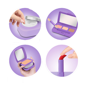 QS Nouveau Design Kit de Jeu de <span class=keywords><strong>Beauté</strong></span> pour Enfants, Ensemble de Maquillage Princesse Multicolore Multi-Styles, Jouets pour Filles de 3 <span class=keywords><strong>Ans</strong></span> et Plus - Product Image 5