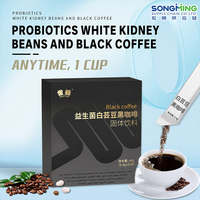 Café noir instantané aux haricots blancs probiotiques, 20 sachets, vente en gros, café en poudre sans gras