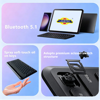 Clavier sans fil portable certifié CE avec support pour appareil de 11 pouces, batterie 600H USB-C, service ODM disponible