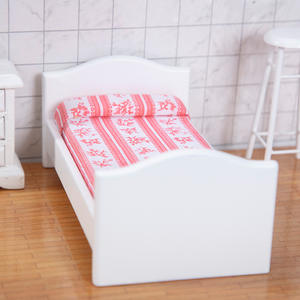 2025 Mini 1:12 artisanat en bois créatif 1:12 maison de poupée meubles chambre lit bricolage jouet Miniature maison ornements - Product Image 4