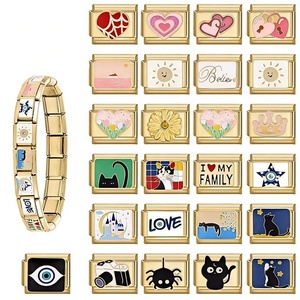Pulsera Modular Delicada Vintage Multifuncional Creativa en Forma de Corazón de Acero Inoxidable para Ensamblar DIY, Estilo Transfronterizo - Product Image 1