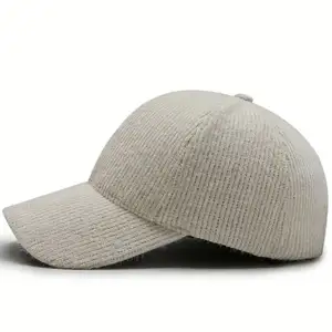 Gorra al Por Mayor Winter Women 6 panel embroidery baseball cap Suede Hat Custom Corduroy Caps Hat