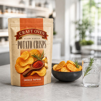 Sachet d'emballage personnalisé pour chips de pommes de terre, scellé sur trois côtés, pochette verticale, qualité alimentaire, résistant à l'humidité, vente en gros