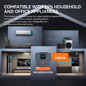 ระบบโซลาร์เซลล์ไฮบริด PowMr Off Grid 1KW 1000W 12V พร้อมแผงโซลาร์เซลล์ 220V 230V เฟสเดียว พร้อมตัวควบคุมการชาร์จ MPPT รุ่น POW-HVM1K-12V - Product Image 1
