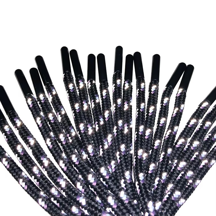 Sofine Multifunction 4 Colors Available Polyester Reflective Drawcords Round Hoodie Draw String