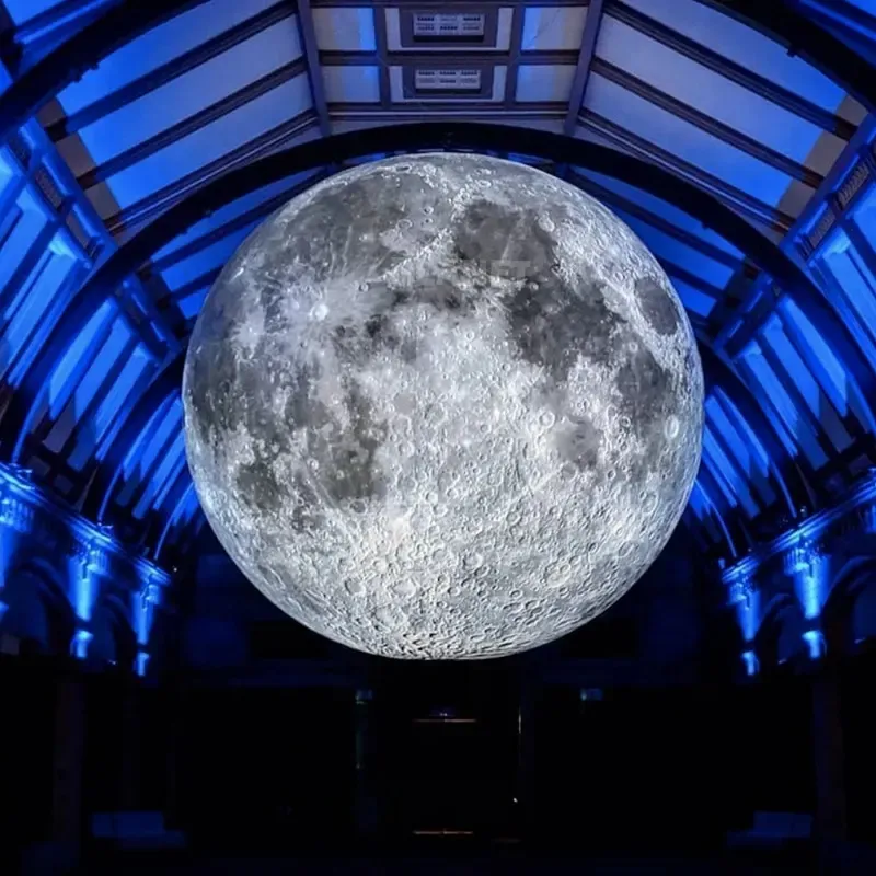 Гигантская рекламная декорация надувная модель Луны большой надувной лунный шар со светодиодной подсветкой