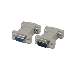 יצוק VGA HD15 נקבה כדי EGA CGA D-SUB DB9 זכר סידורי מתאם