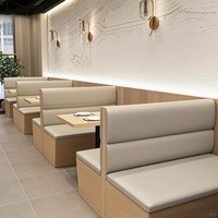 Ensemble de banquettes d'angle en bois massif, modernes et durables, pour restaurants commerciaux et hôtels