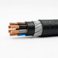Kabel Daya Berlapis Baja Kawat Baja PVC Tembaga 4 Inti 50mm2 VV32 0.6/1kV Harga Pabrik