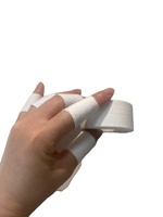 Bande adhésive sportive 100% coton à l'oxyde de zinc pour blessures, attelle rigide, bord uni, pour haltérophilie, entraînement et usage médical, 3,8 cm x 13,7 m