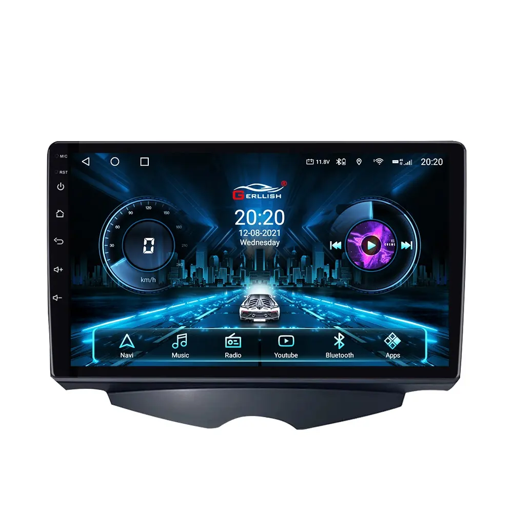 Gerllish rádio de navegação gps automotivo, android, para hyundai veloster 2011-2016, suporte para câmera de reversão