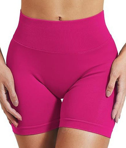 Summer High Waisted Yoga Shorts Fashionable and Sexy Running Fitness Pants Solid Color Yoga <b>Leggings</b> - Product Image 2