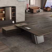 Bureau de direction moderne de luxe avec armoires, établi en bois de haute qualité, conception modulaire de meubles de bureau