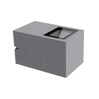 Applique murale carrée étanche à LED IP65 Courtyard Villa Hotel Spotlights in Ciment Grey for Outdoor Wall Lamps