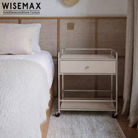 Meubles WISEMAX, meubles de style médiéval pour la maison, table de chevet en acier inoxydable, armoire, chariot multifonctionnel pour villa
