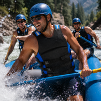 Gilet de sauvetage commercial 150N pour rafting en eaux vives, en Oxford 600D avec mousse NBR, boucles réglables pour kayak et sauvetage aquatique