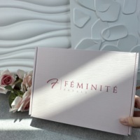 Logo personnalisé chaud rose ondulé Mailer carton papier emballage expédition postale boîte d'expédition pour cosmétique