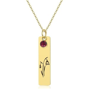 Collier <span class=keywords><strong>en</strong></span> acier inoxydable doré SongYi, vente chaude, variété de motifs floraux, cadeau personnalisé pour un anniversaire, la fête des mères, le bouddhisme - Product Image 4