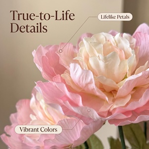 Fleurs <span class=keywords><strong>de</strong></span> pivoine artificielles roses à 5 têtes, bouquet <span class=keywords><strong>de</strong></span> pivoines en soie <span class=keywords><strong>pour</strong></span> la décoration <span class=keywords><strong>de</strong></span> la maison, des mariages et des fêtes, fleurs artificielles réalistes en gros - Product Image 4
