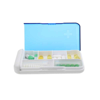 Boîte de rangement transparente en plastique portable et étanche, organiseur de médicaments quotidien pour 7 jours, boîte à pilules