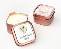 Boîte en fer blanc carrée mini vide colorée personnalisable, très demandée, avec étiquette et logo sur mesure, pour bougies, thé ou comme contenant d'emballage