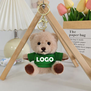 高品质 PP 棉填充毛绒泰迪熊钥匙扣定制徽标设计手提包挂件适合商务生日赠品 - Product Image 6
