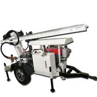 Plateforme de forage de puits d'eau portable sur remorque de 120 m