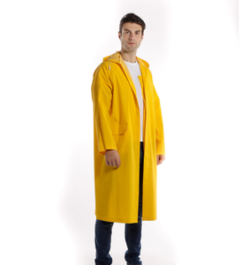 Traje impermeable amarillo personalizado con forro de PVC y poliéster - Product Image 4