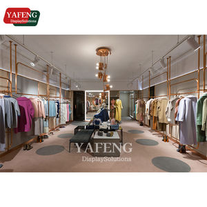 ชั้นวางเสื้อผ้าทำจากสแตนเลสทันสมัยออกแบบได้ตามต้องการพร้อมด้วยสีทองและสีทอง - Product Image 1