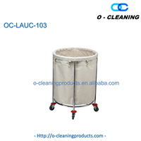 Chariot à linge commercial O-Cleaning avec roues, panier à linge industriel robuste en acier, chariot à linge pour la maison
