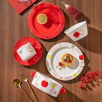 Services de table en céramique Apple Nouveauté Arrivée Haute esthétique Sous-glaçure Saladiers Assiettes Cuisine Maison Écologique Passe au lave-vaisselle