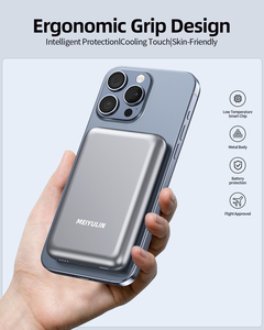 Batería Externa de 10000 mAh, Carga Inalámbrica Magnética, Carga Rápida de Metal, Puerto Tipo C PD20W, Batería Portátil para <span class=keywords><strong>iPhone</strong></span> y Samsung - Product Image 3