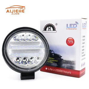 أضواء ضباب بعدسة بيضاء, منفذ المصنع للطرق الوعرة UTV ATV SUV اكسسوارات السيارات ، 72 واط 24 Led مصباح قيادة 4 بوصة Led ضوء العمل