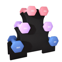 Kit complet d'haltères revêtus de néoprène 12KG pour la musculation et le renforcement musculaire