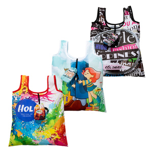 Eco Friendly Sublimation Foldable Shopping Tote Hand Carry 47x57cm Quick Fold Reusable Grocery <b>Bag</b> <b>Market</b> Day Gift - Product Image 2
