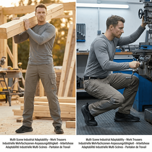 Pantalones de Trabajo Industriales Resistentes al Polvo y Antiestáticos para Hombre, para Uso en Construcción, Almacenes y Exteriores - Product Image 3