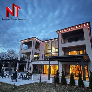 Sistema de Toldo de Mimbre con Rejillas Metálicas Impermeables para Terraza Exterior de <span class=keywords><strong>3x3</strong></span> con 4 Paneles Laterales Extraíbles e Iluminación LED - Product Image 4