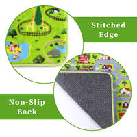 Tapis de jeu pour enfants, tapis de jeu éducatif sur le thème de la vie en ville, idéal pour jouer, tapis de jeu pour bébés et enfants, tapis de jeu éducatif sur le thème du trafic routier pour la chambre à coucher, la salle de jeux
