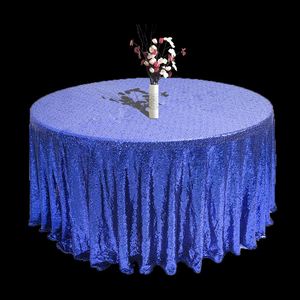 Birthday Elegant Sequin <b>Table</b> <b>Cloth</b> <b>Round</b> Party Wedding Banquet Polyester White <b>Table</b> Cover Tablecloth for Event - Product Image 3