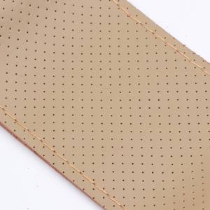 Venta de fábrica, costura a mano, <span class=keywords><strong>funda</strong></span> para <span class=keywords><strong>volante</strong></span> de coche de cuero genuino DIY para Peugeot <span class=keywords><strong>Renault</strong></span> Opel Seat Chevrolet Buick - Product Image 3