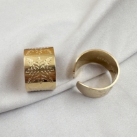 Bague gravée motif flocon de neige en acier inoxydable plaqué or PVD, bijoux tendance pour hommes et femmes, cadeau, vente en gros