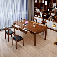 Bureau de direction en bois massif avec tiroirs, table de conférence pour bureau à domicile et salle de réunion - Vente en gros